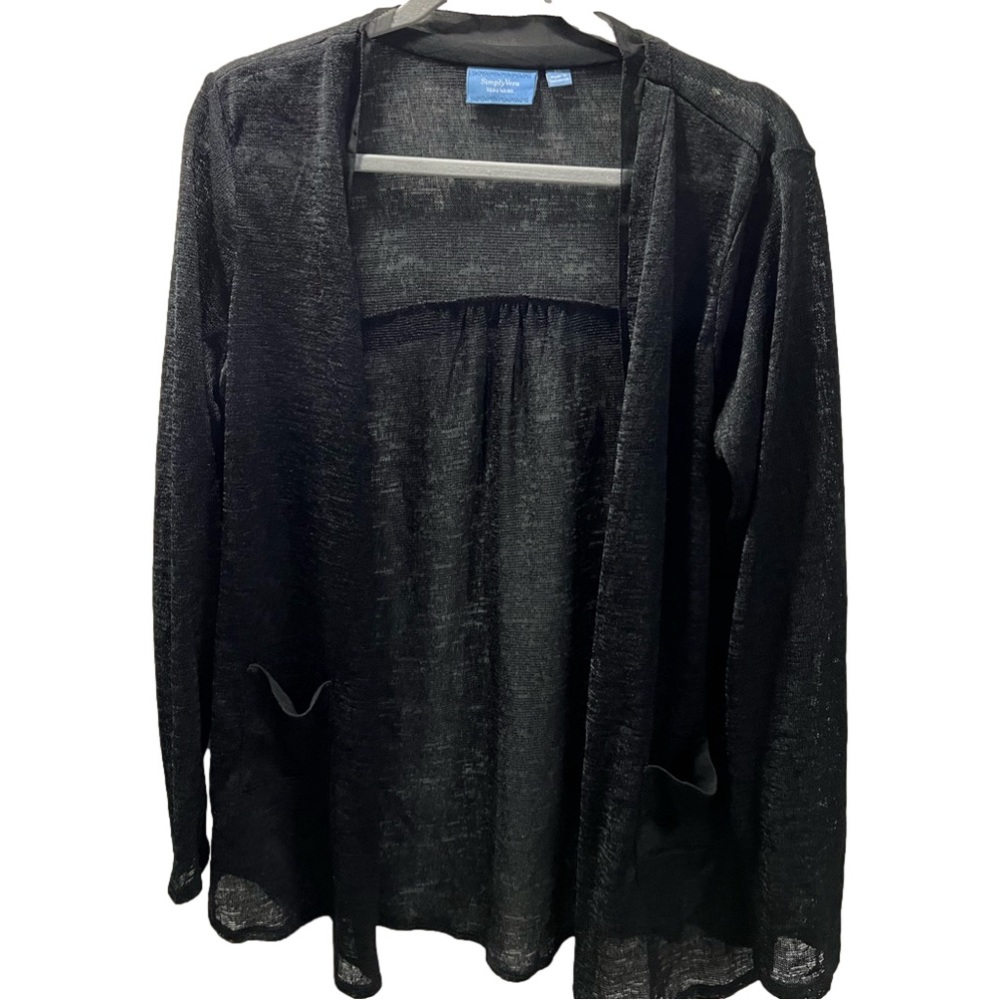 Simply Vera Vera Wang|Black Cardigan|Size XL